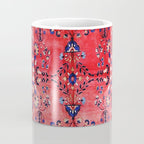 Antique Tabriz Persian Rug Print With Red Field Coffee Mug Gallery Image 4