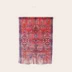 Antique Tabriz Persian Rug Print With Red Field Wall Hanging Gallery Image 1