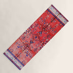 Antique Tabriz Persian Rug Print With Red Field Yoga Mat Gallery Image 1