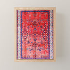 Antique Tabriz Persian Rug Print With Red Field Mini Art Print Gallery Image 1