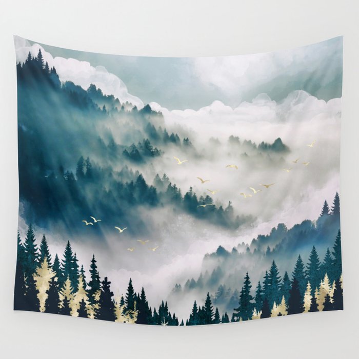 Misty Mountains Wall Tapestry Gallery Image 4