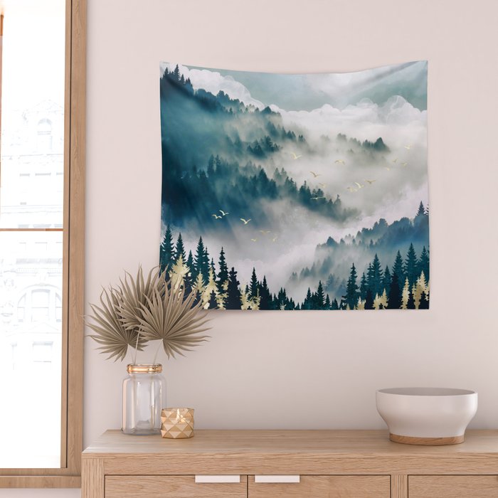 Misty Mountains Wall Tapestry Gallery Image 2