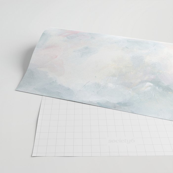 Overwhelm - Pink and Gray Pastel Seascape Wrapping Paper Gallery Image 2