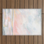 Overwhelm - Pink and Gray Pastel Seascape Outdoor Rug Gallery Image 1