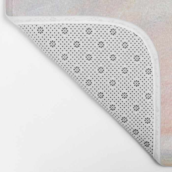 Overwhelm - Pink and Gray Pastel Seascape Bath Mat Gallery Image 2