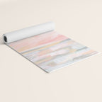 Overwhelm - Pink and Gray Pastel Seascape Yoga Mat Gallery Image 2