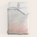 Overwhelm - Pink and Gray Pastel Seascape Duvet Cover Gallery Image 6