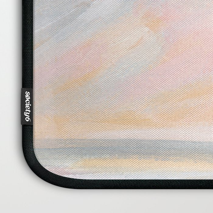 Overwhelm - Pink and Gray Pastel Seascape Laptop Sleeve Gallery Image 3