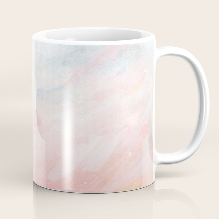 Overwhelm - Pink and Gray Pastel Seascape Coffee Mug Gallery Image 1
