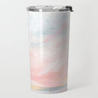 Overwhelm - Pink and Gray Pastel Seascape Travel Mug Gallery Image 2