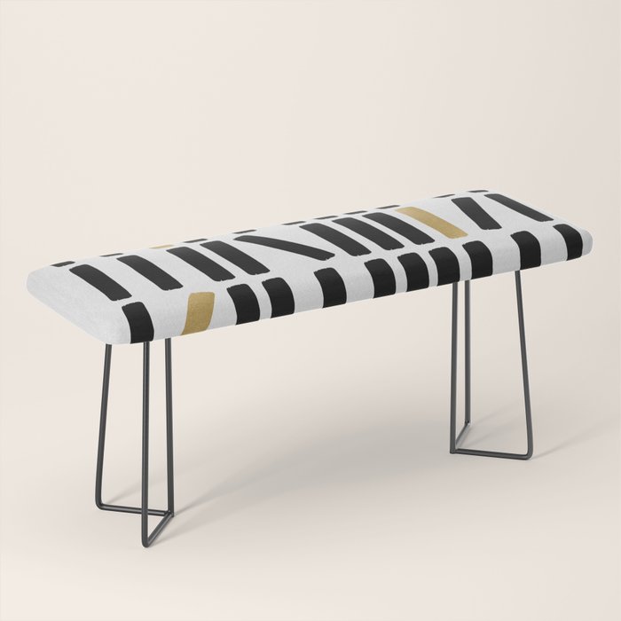 Black and Gold Abstract Bench Gallery Image 1