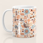 Playful Meadow Cute Animals with Motivational Affirmations - Groovy Flower Child Coffee Mug Gallery Image 3
