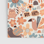 Playful Meadow Cute Animals with Motivational Affirmations - Groovy Flower Child Poster Gallery Image 3