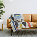 Mid Century Modern Llama Throw Blanket Gallery Image 1