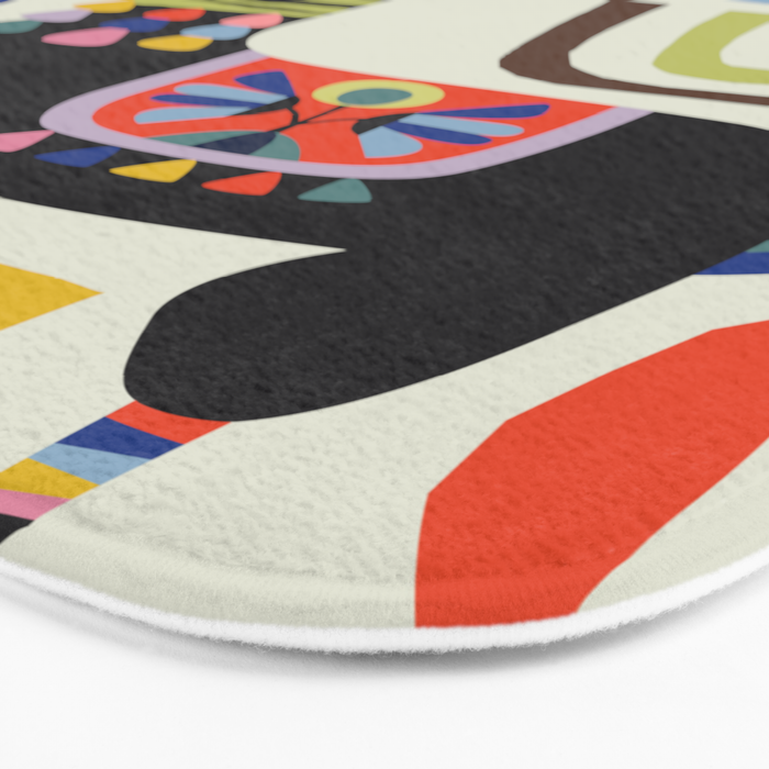 Mid Century Modern Llama Bath Mat Gallery Image 3