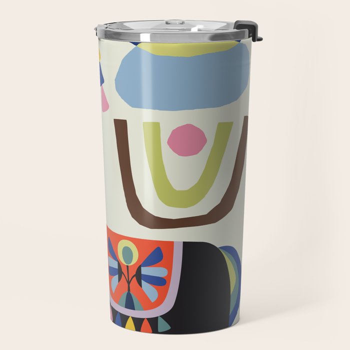 Mid Century Modern Llama Travel Mug Gallery Image 2