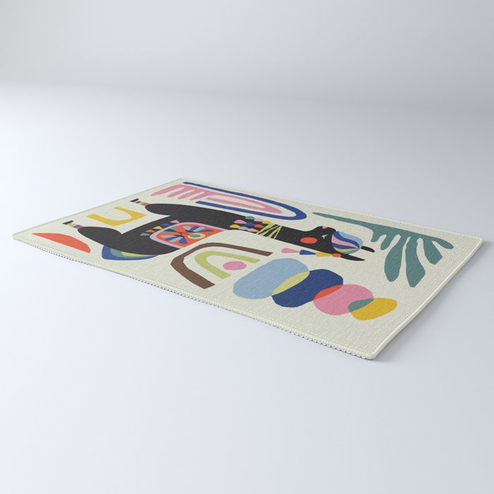 Mid Century Modern Llama Rug Gallery Image 3