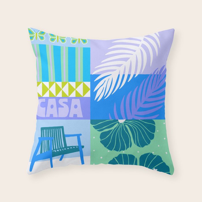 Casa Azul Throw Pillow Gallery Image 6