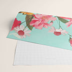 Azalea and Wildflower Bouquet on Teal Wrapping Paper Gallery Image 2