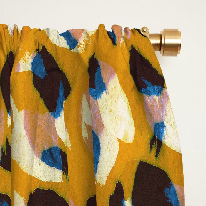 Pure Strokes #2 / Orange, Pink & Blue Window Curtain Gallery Image 2