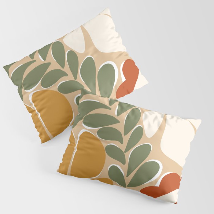 70s boho botanical flowers   Pillow Sham Gallery Image 1