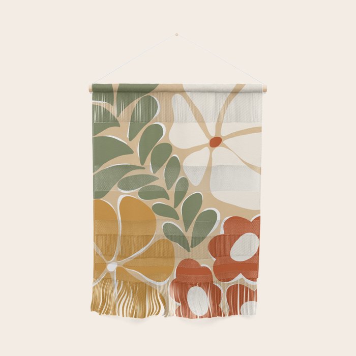 70s boho botanical flowers   Wall Hanging Gallery Image 1