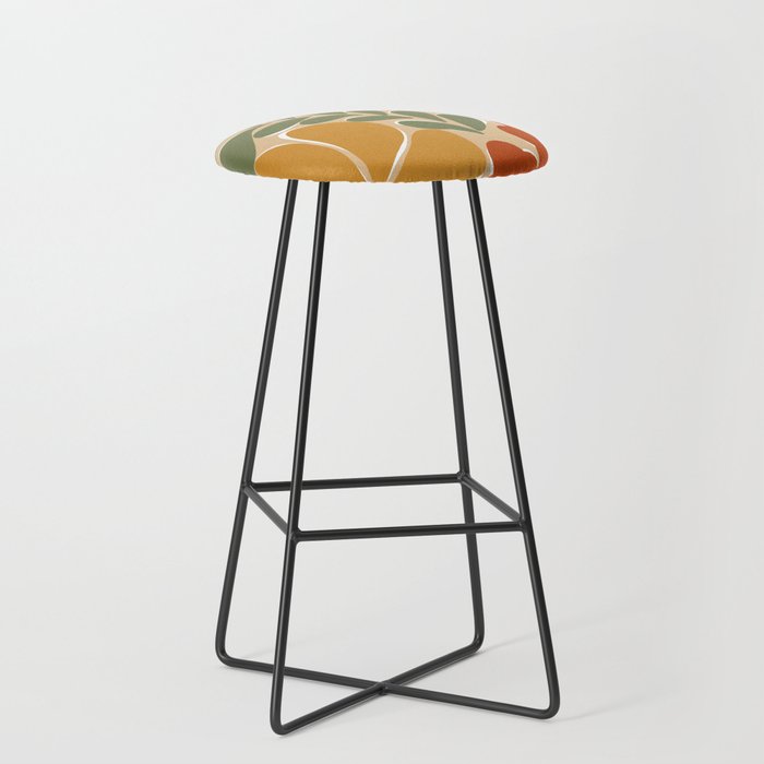 70s boho botanical flowers   Stool Gallery Image 1