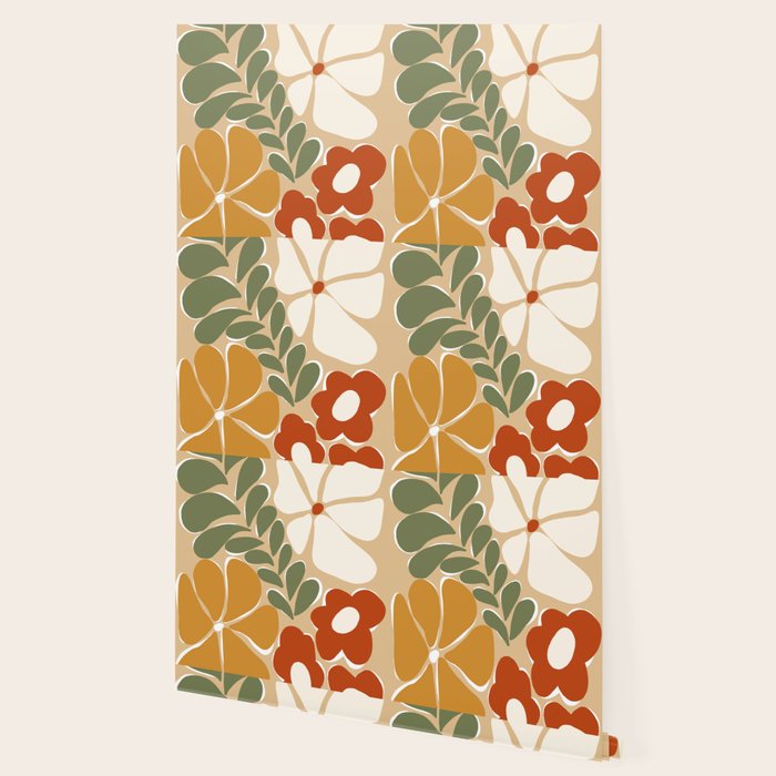 70s boho botanical flowers   Wallpaper Gallery Image 2