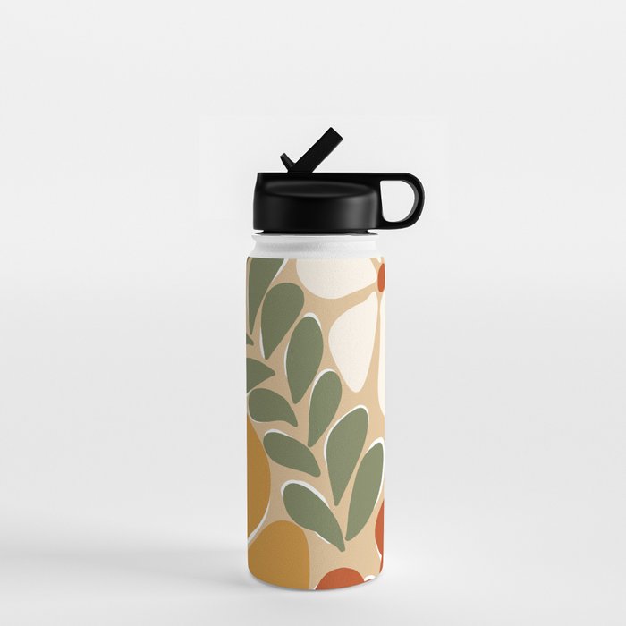 70s boho botanical flowers   Water Bottle Gallery Image 1