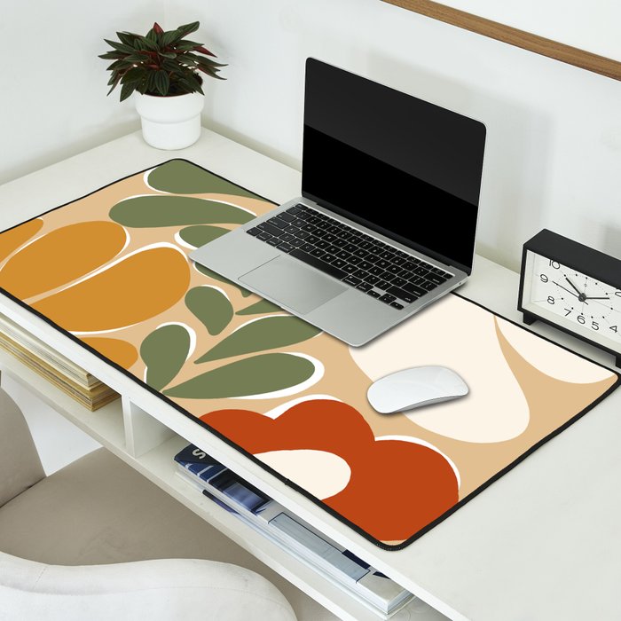 70s boho botanical flowers   Desk Mat Gallery Image 2