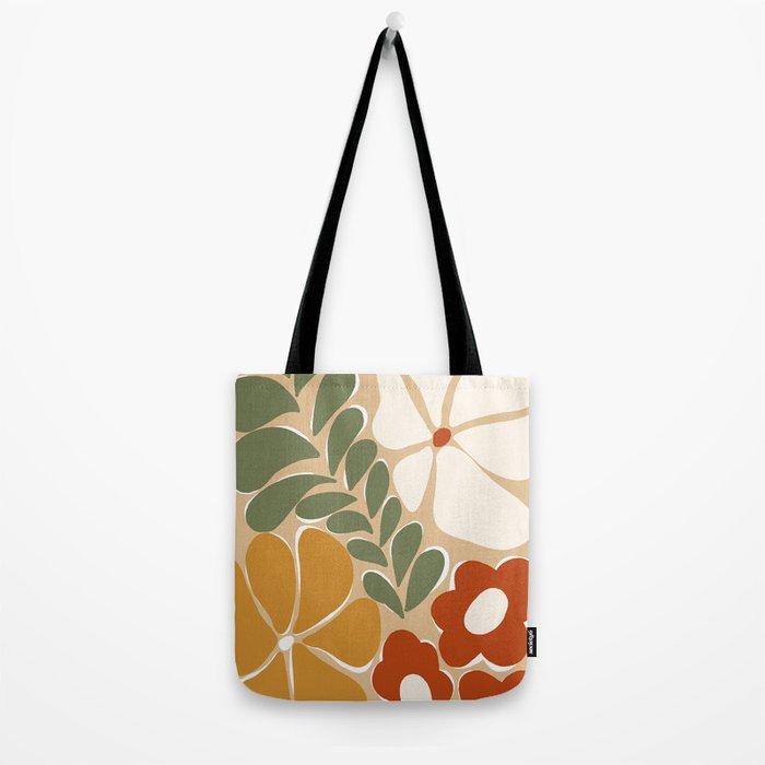 70s boho botanical flowers   Tote Bag Gallery Image 2