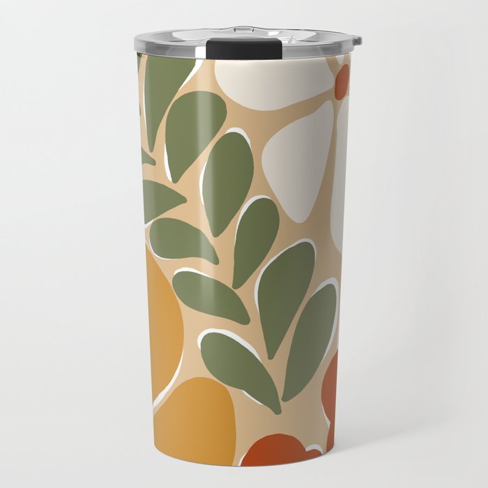 70s boho botanical flowers   Travel Mug Gallery Image 1