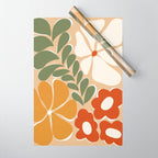 70s boho botanical flowers   Wrapping Paper Gallery Image 1