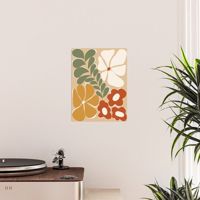 70s boho botanical flowers   Poster Gallery Image 2