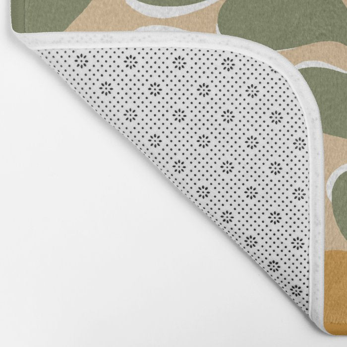 70s boho botanical flowers   Bath Mat Gallery Image 2