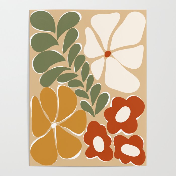 70s boho botanical flowers   Poster Gallery Image 4