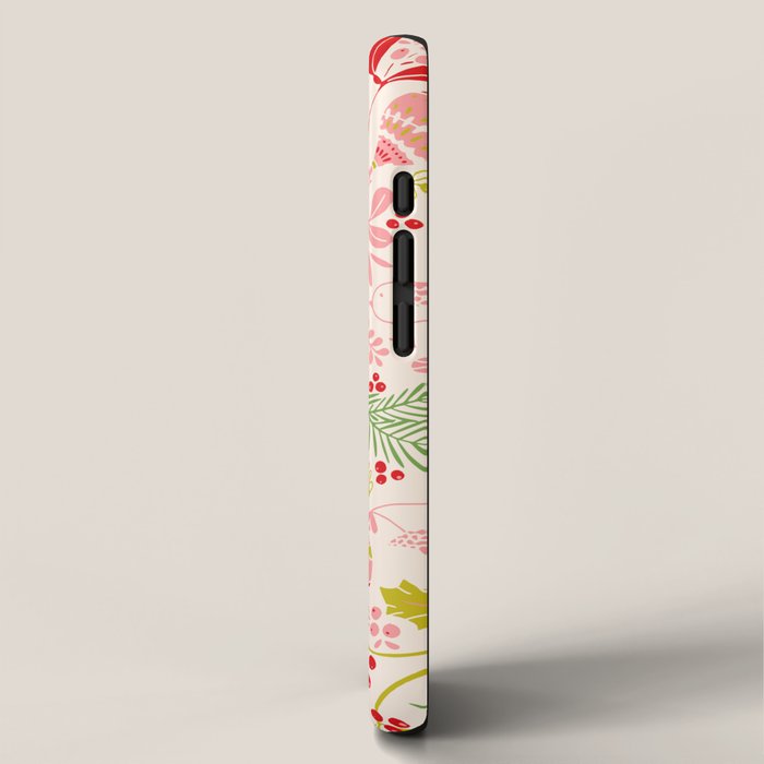 Wonderful ditsy holiday joy pink iPhone Case Gallery Image 2