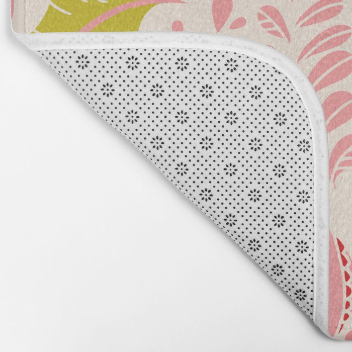 Wonderful ditsy holiday joy pink Bath Mat Gallery Image 2