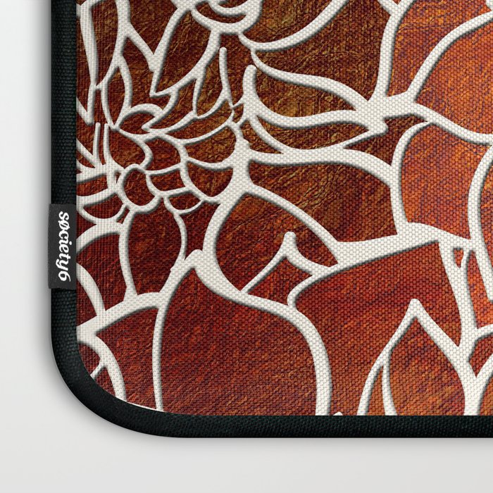 Dahlia Flower Pattern 18 Laptop Sleeve Gallery Image 3