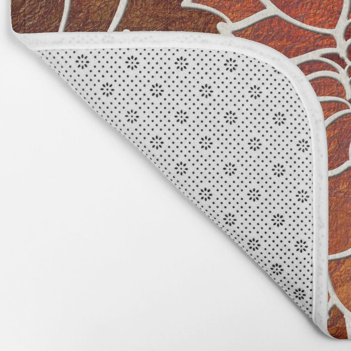 Dahlia Flower Pattern 18 Bath Mat Gallery Image 2