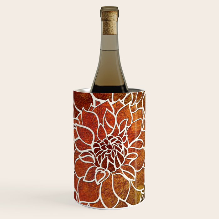 Dahlia Flower Pattern 18 Wine Chiller Gallery Image 1