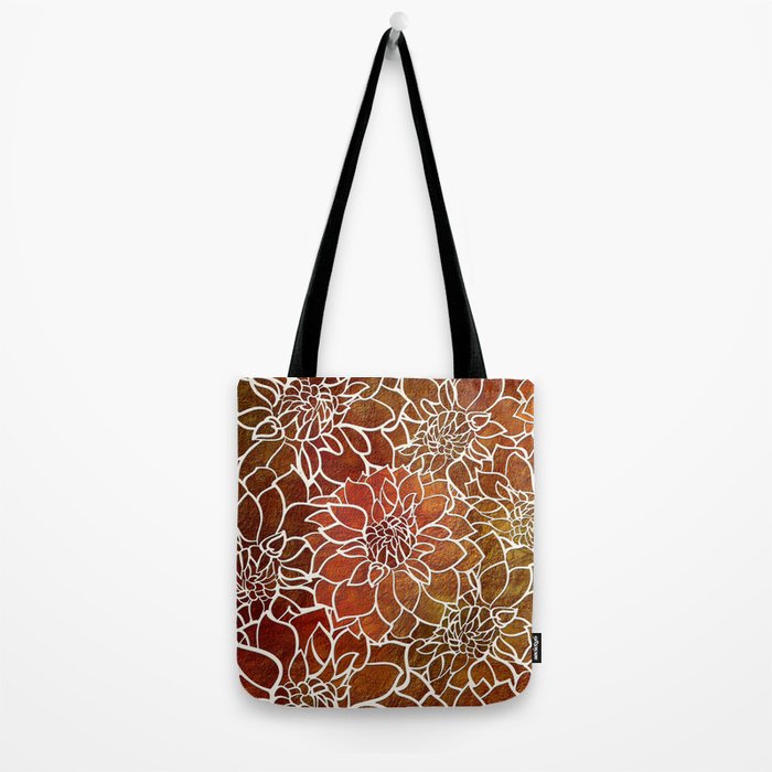 Dahlia Flower Pattern 18 Tote Bag Gallery Image 2