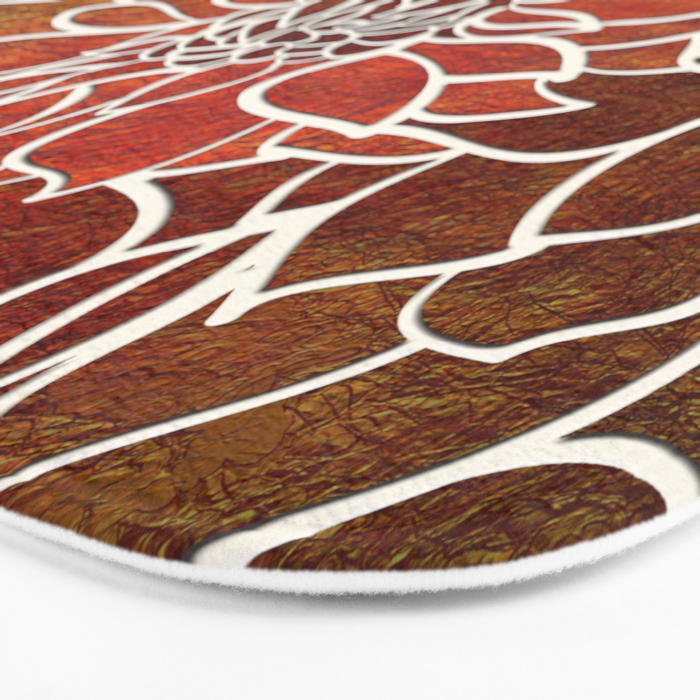 Dahlia Flower Pattern 18 Bath Mat Gallery Image 3