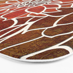 Dahlia Flower Pattern 18 Bath Mat Gallery Image 3