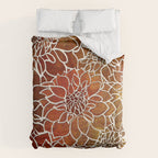 Dahlia Flower Pattern 18 Comforter Gallery Image 6