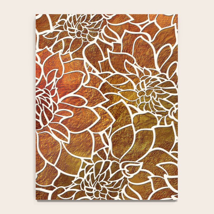 Dahlia Flower Pattern 18 Notebook Gallery Image 4
