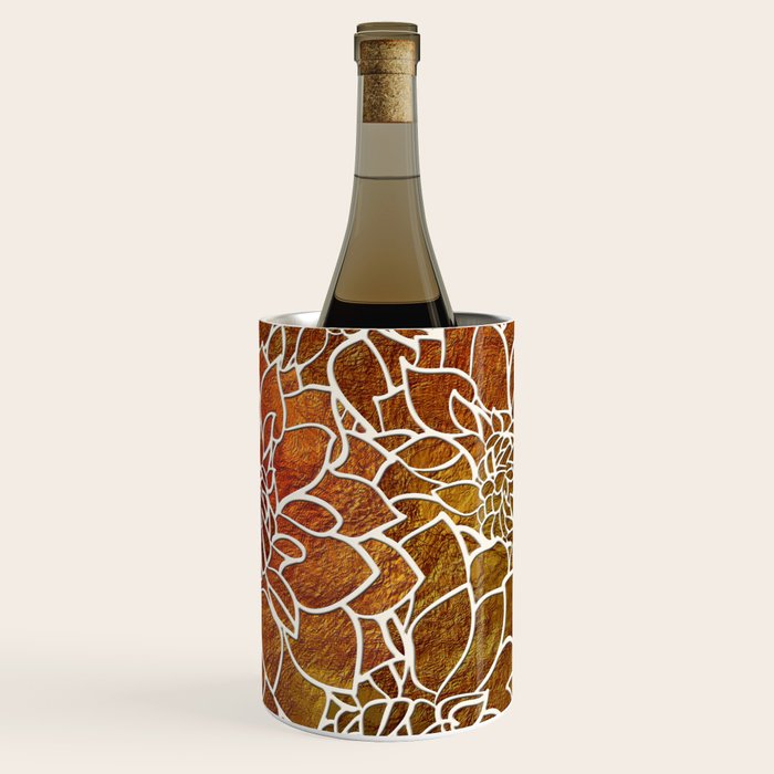 Dahlia Flower Pattern 18 Wine Chiller Gallery Image 3
