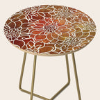 Dahlia Flower Pattern 18 Side Table Gallery Image 2