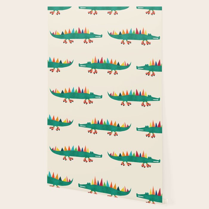 Crocodile on Roller Skates Wallpaper Gallery Image 2