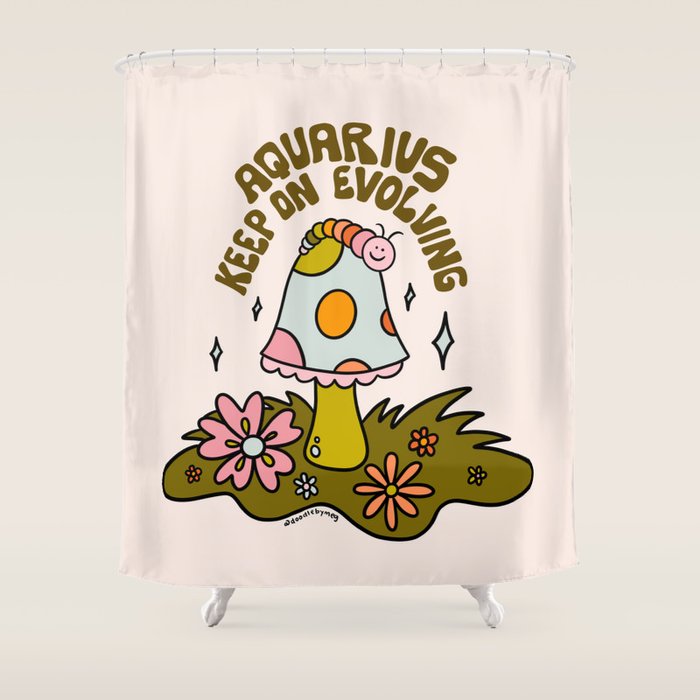 Aquarius Caterpillar Shower Curtain Gallery Image 1